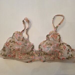 Aerie Medium Floral Embroidered Lace Bralette